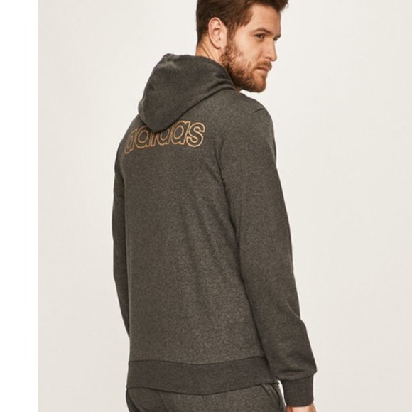 NWT $65 ADIDAS Men M Performance Full zip LOGO Hoodie Jacket Sweatshirt (Unisex) - Picture 6 of 14